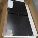 METYERRY Adjustable Kitchen Bakers Rack with Power Outlet,4-Tier Microwave Stand Kitchen Cart,Mini Fridge Stand with Storage,Bar Cabinet,Suitable for Office,Coffee Bar,Living Room,Patio, Black