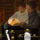 Glocusent USB Rechargeable Book Light for Reading in Bed, Portable Clip-on LED Reading Light, 3 Amber Colors & 5 Brightness Dimmable, Compact & Long Lasting, Perfect for Book Lovers