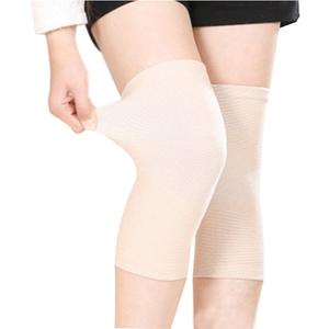 JUMISEE (One Pair Cotton Knee Sleeves for Knee Support, Circulation Improvement & Pain Relief Compression Knee Brace (Medium (1 Pair), Complexion)