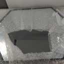Kate and Laurel Rhodes Modern Hexagon Wall Mirror, 31" x 22", Black, Chic Geometric Wall Mirror