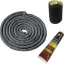 Protalwell Wood Stove Gasket, 5/16" Wood Stove Door Gasket Kit, High Temperture Resistant Gasket Rope Replacement for Stove or Fireplace Doors, Grey Color Fiberglass Gasket