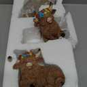 LEGIFO Highland Cow Figurine Set of 3, Funny Art Sculpture for Garden Backyard Patio Lawn Decorations, Outdoor Decor Statue Gift for Women Mom Grandma, Christmas Birthday