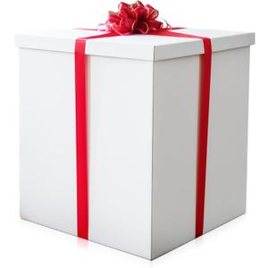 Extra Large Gift Box 28x28x28"Giant, Jumbo, White Gift Boxes with Lid for Large Gifts, Big Presents for Birthday Surprise, Gender Reveal, Valentine's Day, Chinese New Year and Other Celebrations, Not for Heavy-Duty Storage Use