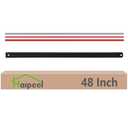 Haipeel 48 Inch Ceiling Fan Downrod Accessories with Extended Cord, 4 FT Black Downrod for Ceiling Fan, 1 Inch Outside Diameter for a Wide Range of Fans Not Threaded (Black)