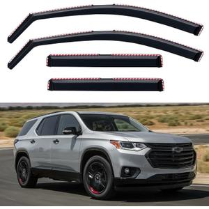 Window Visors Rain Guards for 2018-2023 Chevy Traverse | in-Channel Window Vent Wind Deflectors Visors Shades Protectors for 18 19 20 21 22 23 Chevrolet Traverse