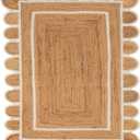 Scallop Jute with White Border (2X3 Feet)