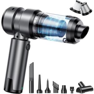Handheld Cordless Car Vacuum Cleaner - 21000PA Brushless High Power & Multi-Nozzles Car Vacuum, 4-in-1 Portable Mini Air Duster for Car Home Office Pet