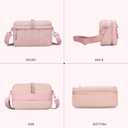 VONAL Wristlet Wallets for Women, RFID Wristlet Purse Built in Wallet, Small Nylon Crossbody Bags, Credit Card Holder