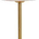 YAYZA! Cordless Table Lamp Adjustable Height Desk lamp, Fabric Shade 7500mAh Rechargeable LED Wireless Touch Night Light Stepless Dimming, 3 Color Temperatures with Edison Bulb (Short Gold - 1 Pack)