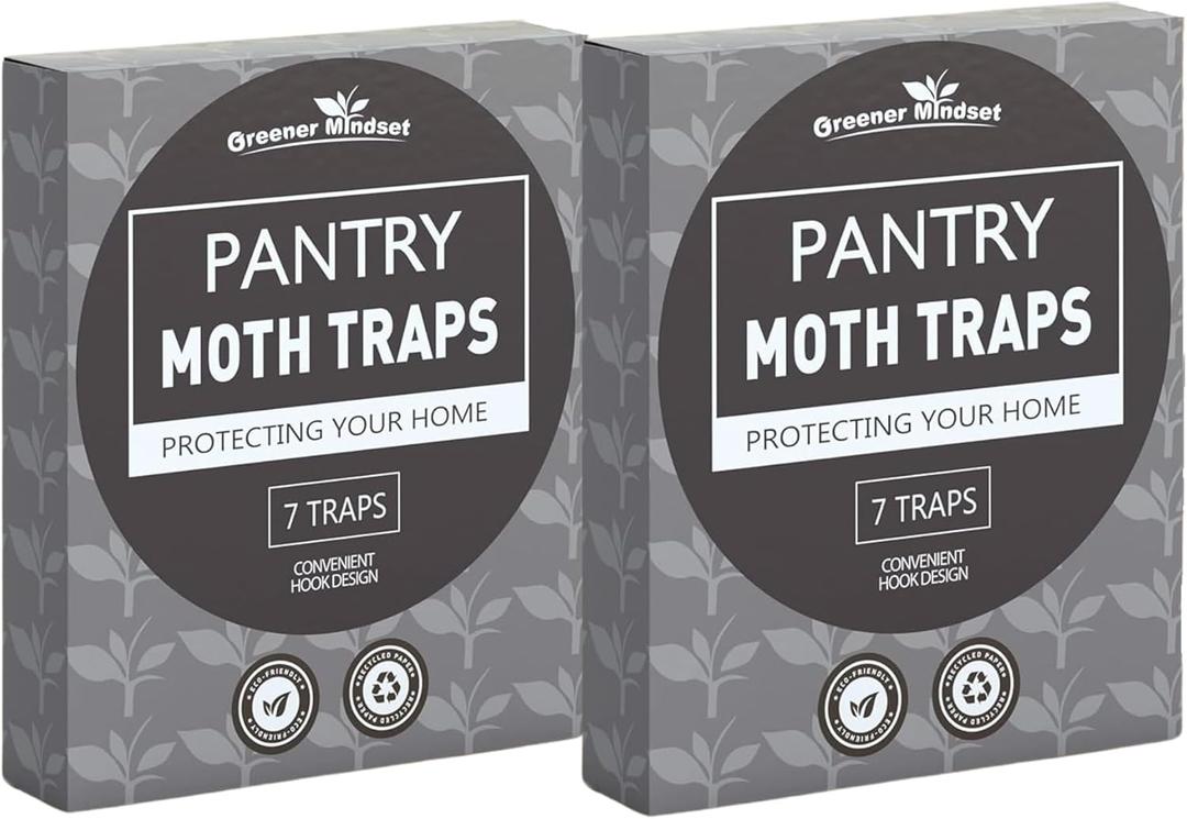 Convenient Hook Design-Greener Mindset Pantry Moth Traps, Pack of 2