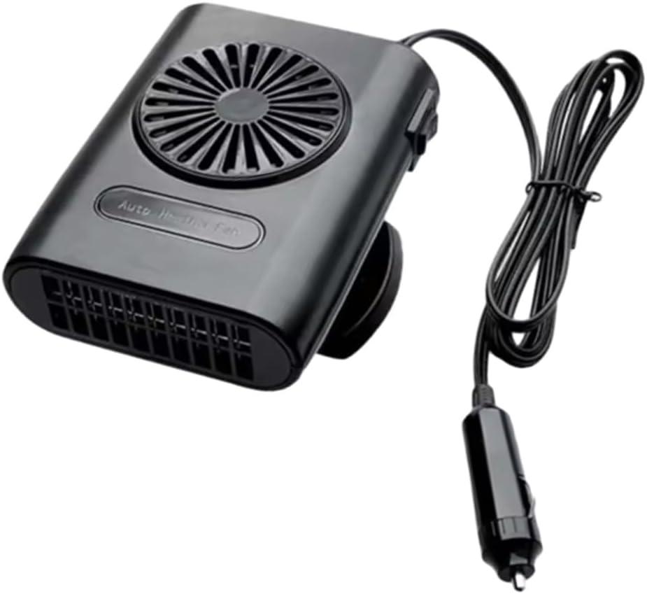 MACHSWON Portable Car Heater, 200W Windshield Defroster Heater Compatible with most vehicles of 12V DC eletric system and cigarette charger port, 1 pc (Black)
