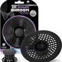 ShowerShroom Ultra Matte Black Hair Catcher, Stainless Steel Drain Protector, Fits All Shower Drains