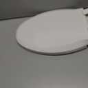 Elongated Toilet Seat Soft Close, Bottom Fixing/Top Fixing 2 Mount Way Easy Installation,4 Anti Slip Pad, Compatible Oval Shape, PP Material Easy Clean, White