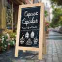 20x40 Inch Chalk Board Sign, Chalkboard Signs, A Frame Menu Easel, Sandwich Outdoor Large Standing Blackboard, Business for Outside Businesses Sidewalk - Pizarras Pizarrones Negocios