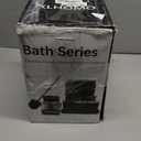 Navy Blue Bathroom Accessories Set, Blue and Gold Bathroom Accessories with Trash Can, Soap Dispenser, Soap Dish, Toothbrush Holder and Q-tip Holders