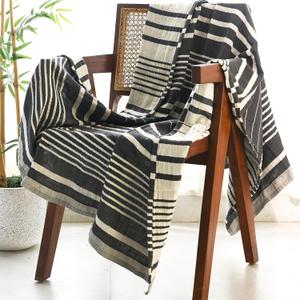 Folkulture Throw Blanket for Couch 50" x 60" |Cotton, Lightweight & Breathable Summer Blanket for Chair, Couch, Bed |Grey Comfort Throw Blankets for Living Room, Summer Must Haves, Graduation Gifts, Steel Gray