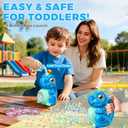 Zerhunt Dinosaur Bubble Machine for Toddler: Automatic Blower with Lights, Large 150ML Tank & Powerful Motor - Produces 15,000+ Colorful Bubbles/Min for Magical Party, Birthday