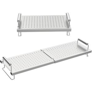 Grill Warming Rack for Blackstone Flat Top 28 36 17 22 Inch Griddle, Universal Adjustable Stainless Steel Grill Rack for Blackstone for Nexgrill Griddle Accessories, 15"L to 25"L