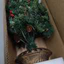 Nearly Natural 4ft. Pine, Pinecone and Berries Artificial Christmas Tree with 100 Clear LED Lights in Decorative Urn