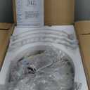 Nickel Semi Flush Mount Ceiling Light Fixture, 17.7-Inch Glass Drum Flush Mount Light Modern Foyer Lighting Fixtures Farmhouse Kitchen Lights for Entryway Hallway Bathroom Laundry Room Bedroom