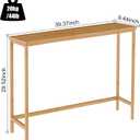 VASMIA Console Table, Entryway Table, Narrow Sofa Table, 39" Bamboo Hallway Table for Entryway, Living Room, Bedroom, Foyer, Natural