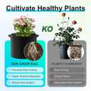 2 x Land Guard 4-Pack Fabric Grow Bags 5 Gallon, Thickened Nonwoven Garden Pots, Growing Bags with Handles, Black