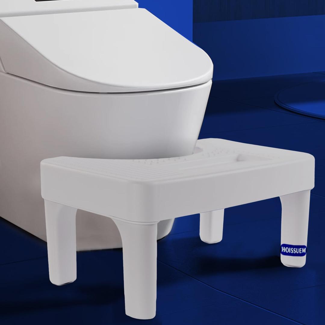 6.8 Inch Toilet Stool for Bathroom,Hoissuem Non-Slip Potty Stool for Pooping,Hoissuem Toilet Step Stool for Adults/Seniors/Kids