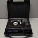 Propane or Butane Stove with Windblocker, Dual Fuel 10,000 BTU Propane Stove for Camping, Automatic Ignition,Gas Portable Stove with Adapter Hose Carrying Case & Griddle for Hiking (Fuel Not Included)