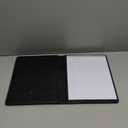 STYLIO Padfolio Portfolio Organizer Binder | Interview Resume Folder, Legal Document, Business Card Holder |w/Letter-Sized Notepad | Handsome Piano Noir Faux Leather Folio Matte Finish, Accent Stitch (Padfolio (12.5" x 9.6" x 0.9"), Black)