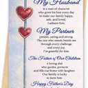 10 x Missonemi Fathers Day Card for Husband, Fathers Day Gift from Wife, Happy Father's Day Husband Card, Romantic Appreciation Greeting Card for the Father of Our Children