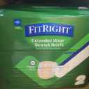 FitRight Extended Wear Stretch Brief, Overnight Absorbency, Size 2, 40 to 70" Waist, 20 Count (Pack of 4) (Yellow)