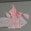 Pink Gingham Bow ONE High Chair Banner Sweet One Embroidered First Birthday Decorations for Baby Girl (Pink)