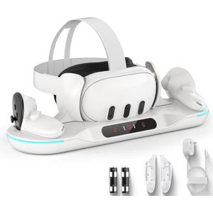 Auto-Clamping Charging Dock for Meta Quest 3 and Accessories Controllers