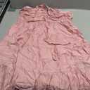 SOLY HUX Women's Summer Mini Dress Halter Backless Sleeveless A Line Ruffle Hem Flowy Cami Dresses Sundress Pure Light Pink XX-Large