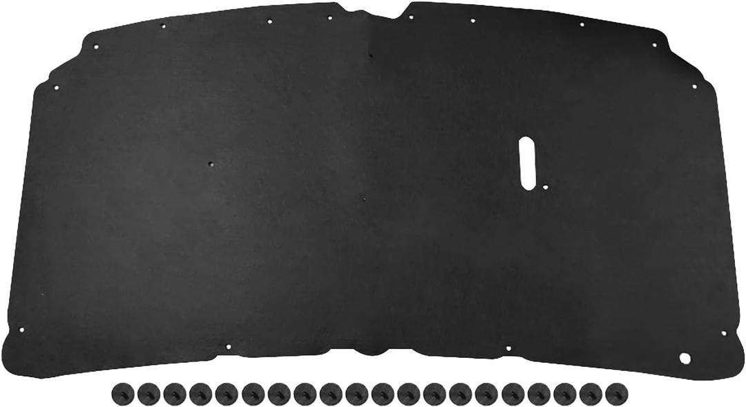 Hood Insulation Pad Heat Shield with Clips Fits for Ford F250 F350 F450 Super Duty 1999-2007, Excursion 2000-2007