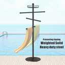 Weighted Pool Towel Rack Outdoor, Stainless Steel Removable Towel Tree
