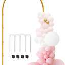 6 FT Wedding Arch Frame Backdrop Stand for Party, Balloon Arch Stand, Wedding Arches for Ceremony, Metal Gold Arch Frame Backdrop Stand for Bridal Baby Showers Birthday Decoration Photo, 6 x 2.6 FT