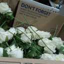 [100]Pcs Realistic Artificial flowers White Roses Bulk, Silk Flowers for wedding decorations & Home Decor, Bridal Bouquets & Centerpieces, Perfect for Halloween & Valentine's Day Decorations (100)