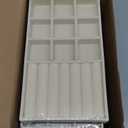 Velvet Jewelry Trays Organizer Stackable Jewelry Trays Drawer Inserts Earring Organizer for Necklace, Ring, Bracelet, Watch, Beige 9 Styles