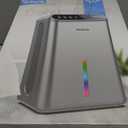 Dehumidifier for Home 1000 sq.ft - Small Quiet Dehumidifier with Auto Shut Off, Aromatherapy, 3 Gear Timer, Sleep Mode, 7-Color LED Light, Drain Hose for Bedroom, Bathroom, Basement, RV(Matte Silver)