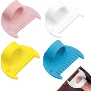 2 x Edge Sewing Lockranding Tool, 4 Pcs 4mm Sewing Gauge Ruler Set, Sewing Templates Rulers Needle Gauge Quilting Ruler Measuring Tool Seam Gauge for Sewing Straight (4mm)