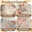 5-Piece Cotton Mesh Laundry Bags, Sturdy Zipper Laundry Bag with Sturdy Zippers and Breathable Mesh, Durable Meshs Wash Bags for Underwear, Clothes, Pants and Socks