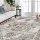 RUUGME Washable 9x12 Area Rugs - Large Rugs for Living Room Stain Resistant Carpet Vintage Rugs for Bedroom with Non Slip Backing Home Decor Floor Decoration Mat (9x12 Grey)