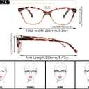 Reading Glasses Women Ladies Readers +5.00 Stylish Women's Magnifying Cheaters Glasses 4 Pack Lightweight Comfortable Fit