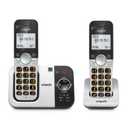 VTech VG232-2 Cordless Phone with Answering Machine - 2 Handsets, Large Backlit Display, Big Buttons, Full-Duplex Speakerphone, Caller ID, 14-Min Digital Answering System, Easy Setup - Silver/Black