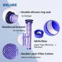 Keluke Vacuum Filter Replacement Kit Compatible with Dyson V7, V8 Animal, V8 Absolute & SV10 Cordless Vacuum Cleaners, Replaces Part # 965661-01 & 967478-01 (4P)