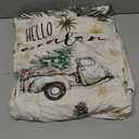 Ganeen 6 Pcs Christmas Chair Covers Merry Christmas Chair Back Cover Stretch Xmas Seat Protector Washable Xmas Dining Seat Protector Slipcover for Dining Room Kitchen Holiday Party (Pine Cone Style)