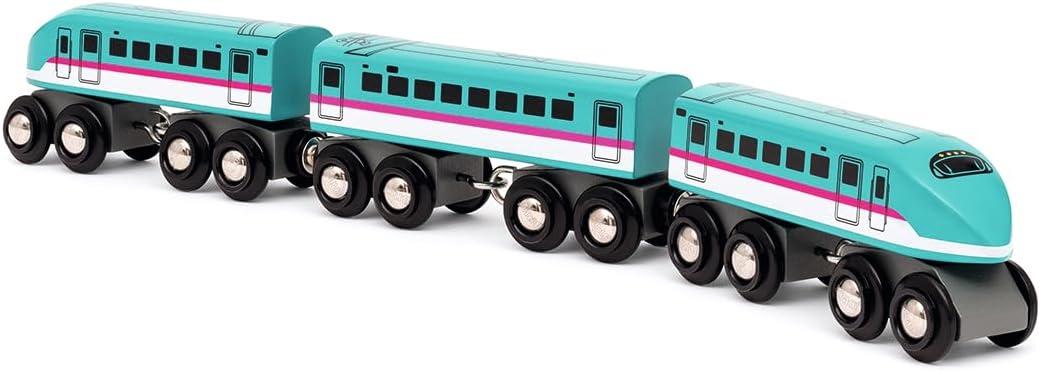 BRIO World  36086 Trains of The World Shinkansen Hayabusa Train | Wooden Toy Train for Kids Aged 3 Years Up