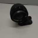 Koonie USB Clip on Fan, Strong Wind Ultra Quiet Small Desk Fan with Strong Clamp, More Than 360 Adjustable, 3 Speeds USB-C Corded Powered, Mini Personal Fan for Home Office Desktop Black