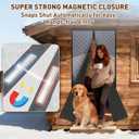 Upgrade Magnetic Insulated Door CurtainThermal Door Cover for Winter Made of Graphene and Cotton Fill Fit 36x82inch Door Screen Door Itself Size 38x84inch Curtains, Insulated Door Curtain for Doors